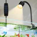 UPETTOOLS 3W LED Aquarium Light with 3 Color Modes Clip On Fish Tank Lamp for Plants, Terrariums & Coral (Yellow, Warm White, White)