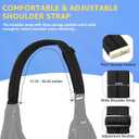 SlowTon Dog Carrier Sling - Thick Padded Shoulder Strap Adjustable Dog Carriers for Small Dogs, Puppy Carrier Purse for Pet Cat with Front Zipper Pocket Safety Belt Machine Washable Waterproof Black L