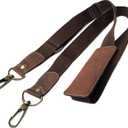 Shoulder Strap, 52" Universal Replacement Laptop Shoulder Camera Strap Luggage Duffel Adjustable Comfortable Blet with Metal Hooks for Briefcase Computer Messenger Bag Laptop Notebook Case,Brown