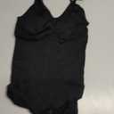 BRABIC Womens' Seamless Sleeveless V-Neck Bodysuit Shapewear Tummy Control, M/L