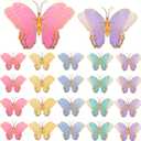 Wettarn 20 Pcs Butterfly Centerpieces for Tables Butterfly Party Decorations 3D Golden Butterfly Table Toppers Centerpiece for Girl Party Birthday Baby Shower (Mix Color,12 x 9 In,10 x 7 In)