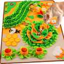 Snuffle Mat for Dogs 40'' X 27'' Large Dog Feeding Mats Pet Sniff Nosework Slower Feeder Interactive Dog Mat for Stress Relief Encourage Natural Foraging (Orange)
