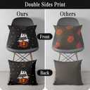 Halloween Pillow Covers 18x18 Set of 2 Throw Pillow Cases Soft Cushion Case Pillowcase for Chair Sofa Bedroom Living Room Home Decor, Polka