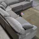 Sitswell Emerson Sectional 5-Piece Sectional Sofa With Corner, Gray, 130" x 130" (10.5ft x 10.5ft) L-Corner Sofa (Feet And Hardware Stores Under Sofa In Compartment