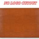 DTangLsm for MacBook Air 13 inch Case 2026 2025 2024-2022 M5 A3449 M4 A3240 M3 A3113 M2 A2681, Crocodile Skin Alligator PU Leather Hard Cover for MacBook Air M5 13.6 inch Case + Keyboard Cover, Brown