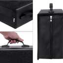 Siveit CD/DVD Binder, CD DVD Case Holder Binder 400 Capacity CD/DVD Wallet Storage Booklet Album Box (White binder, PU Black)