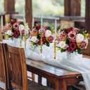 Hotop 12 Pcs Artificial Rose Flower Balls for Centerpieces, Silk Roses Kissing Balls Romantic Faux Floral Arrangements for Engagement Wedding Home Decor (Burgundy,Dusty Pink,Creamy White)