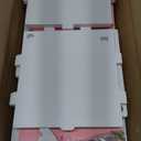 AOJEZOR Toilet Paper Holder Stand: Small Bathroom Storage Cabinet  Jelly Pink  White