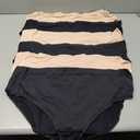 Amazon Essentials Women's Microfiber Underwear (Hipster & Thong, Pack of 6 (Black/Soft Petal)