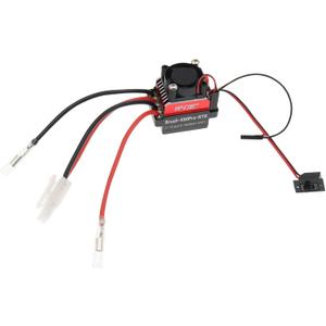 RC Car 60A Brushed ESC Electric Speed Controller with Cooling Fan Compatible with Traxxas TRX4 TRX6 D90 HSP Tamiya Redcat Axial SCX10 HPI 4WD Truck 1/10 RC Truck Car Crawler (Tamiya Plug)