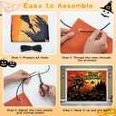 Halloween Garage Door Decorations,7 x 8 ft Pumpkin Halloween Garage Door Cover Scary Halloween Backdrop for Home Outdoor Indoor Party Yard Wall Decorations