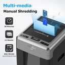 BONSEN 300-Sheet Auto Feed Micro-Cut 2-in-1 Paper Shredder for Office, 60-Mins Heavy Duty Shredder, P-4 High Security, 58dB Super Quiet, 8.1-Gal Pullout Bin, Casters, Black&Sliver (New Version)