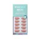 BTArtbox Press On Nails Almond - Flesh Pink Nude Short Fall Press On Nails with Glue for Women, Opaque Soft Gel Glue On Nails in 16 Sizes - 32 Stick On Nails Kit, Fawn Fleek