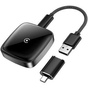 Wireless CarPlay Adapter for iPhone, Convert Wired to Wireless CarPlay, Plug & Play for OEM Systems 2015+, Instant Connection & Siri Control (iOS 10+ Android 11 Compatible) (1.57 in) : Electronics