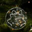 4 x First Christmas Married Ornament Gifts for Couple, 2025 Mr. & Mrs. Newlyweds Wedding Ornaments for Christmas Tree, Acrylic