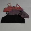 Hanes Women's Cotton String Bralette (3 Pack) (X-Large, Black/Spiced Fig/Terra Red)