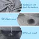 Car Seat Covers Universal Car Protective Front Seat Covers Washable Non-Slip Seat Protectors for Gym Workouts,Waterproof and Sweatproof Towel Seat Covers for Cars,Trucks, Jeeps (2 Pack Grey)