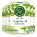 Traditional Medicinals Tea, Organic Peppermint, Soothes Your Belly, Refreshing & Minty, 96 Tea Bags (6 Pack) (EXP 08/31/28)