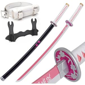 Zisu Demon Katana Sword, About 41 inches, Hashira Pillars & Protagonist Katana for Cosplay Purpose, Anime Original Texture (Pink) Zisu Demon Katana Sword, About 41 inches, Hashira Pillars & Protagonist Katana for Cosplay Purpose, Anime Original Texture (Pink)