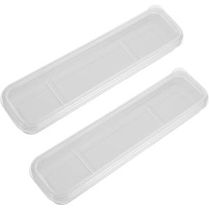 Utensil Holder for Lunch Box, 2 Pcs Clear Utensil Case Portable Flatware Box Simple Travel Tableware Storage Case Chopstick Cases for Cutlery Kit