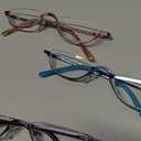 DXYXYO Half Moon Reading Glasses for Women Men Small Semi Frame Metal Spring Hinge Readers