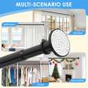 Outdoor Curtain Rod 31-144 inch Adjustable Long Spring Black ShowerTension Curtain Rod Extra Long Outdoor Rods for Patio Bathroom Windows No Drilling, No Rust