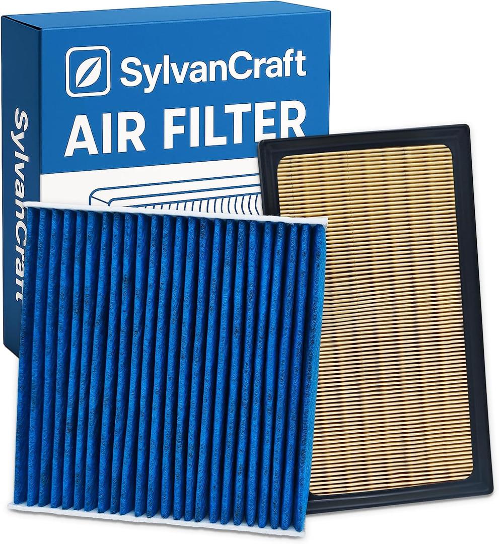 Engine And Cabin Air filter Combo for Camry Hybird (2018-2025), RAV4 Hybrid (2019-2025), Sienna Venza (2021-2025), Highlander Hybrid (2020-2025), RAV4 Prime,Highlander/GrandFits Hybrid Only)