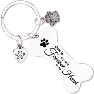 Dog Memorial Gifts for Loss of Dog Keychain Pet Memorial Gifts for Dogs Pet Paw Print Sympathy Remembrance Gift Keyring