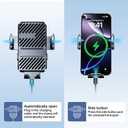 3 in 1 Wireless Car Charger, Phone Holders for Your Car 15W Fast Charging Auto Clamping, Car Phone Mount for iPhone 17 16 15 14 13 Mini Pro Max XR, Samsung Galaxy S25 Ultra S24 S23 S22 S21