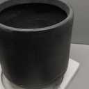 Kante 15.3" Dia Round Concrete Planter, Outdoor Indoor Large Plant Pots Containers with Drainage Hole and Rubber Plug for Home Garden Patio, Charcoal