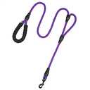 PLUTUS PET Rope Dog Leash 5ft Long,Traffic Padded Two Handle,Heavy Duty,Reflective Double Handles Lead for Control Safety Training,Leashes for Large Dogs or Medium Dogs,Dual Handles Leads(Violet)