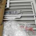 keny 29"-42.5" Baby Gate for Stairs, Auto Close Safety Dog Gate, Pressure Mounted Easy Walk Through Pet Gate for Doorways, Durable Stair Gate, 30" Tall, White