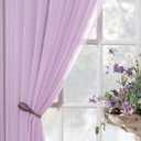 Today's Curtain Emelia Original Voile Panel 45", Lilac, 60" W x 45" L