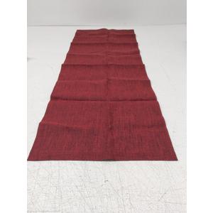 Farmhouse Rustic Faux Linen Table Runner Neutral Burgundy Table Runners Double Layer Reversible Rectangle Runners for Daily Use Kitchen Dining Banquet Holiday 14.5x39 Inch