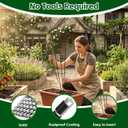 Thealyn 4 Pack 43 Inch Plant Trellis for Potted Plants, Metal Garden Trellis for Climbing Plants, Indoor Outdoor Decorative Vine Support for Pots, Wave Shape, Black