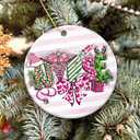 10 x Nurse Ornament 2025  White Elephant Gift for Nurse, Festive Ceramic Ornament with Medical Symbols & Holiday Artwork  Stethoscope, Syringe, Bow & Santa Hat  Gift for Healthcare Workers