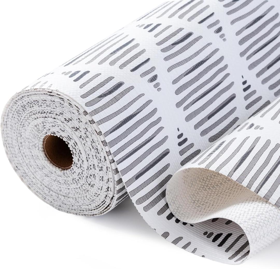 Drawer and Shelf Liner for Kitchen Cabinets, 11.8IN x 30FT Non-Adhesive Strong Grip Thickened Cabinet Liners for Shelves, Non-Slip Mats Shelving Paper Protect Cupboard, Dresser, Pantry | Gray