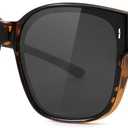 Meeloog Large Polarized Fit Over Glasses Sunglasses For Women Men, Oversized Trendy Square Shades For Driving Riding MST0110