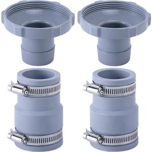 2 Pack Pool Vacuum Hose Adapter B, Pool Skimmer Hose Connector Kit, Swimming Pools Adapter B Replacement for 1.25'' and 1.5'' Hoses Skimmer Filter Pump Accessories