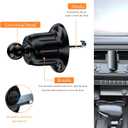 KVAEY Car Phone Holder Mount, Durable Anti-Slip Car Cellphone Holder with a Metal Hook, 360 Rotatation Elasticity Adjustment Car Cellphone Holder, Universal Car Accessories (Black)