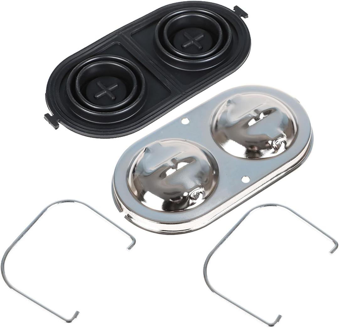 munirater Master Cylinder Cover Chrome w/Bails and Gaskets Replacement for 1967-1982 Corvette