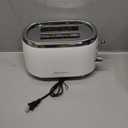 MELLERHOME Retro Toaster 2 Slice, 7 Browning Levels, 3 Functions (Reheat, Defrost, Cancel), Stainless Steel Features, Removable Crumb Tray, Under Base Cord Storage, White Toaster Kitchen Appliances