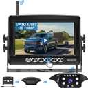 RV Backup Camera Wireless BSD System: Pre-Wired for Furrion System Recording Wide View Rear View Camera Clear Night Vision HD 1080P 7'' Touch Key Monitor for Trailer Camper Truck VEKOOTO WF8
