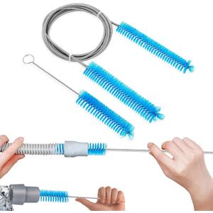 Cleaning Brush for CPAP Hose, Cleaning 7 Feet Tubing and 15mm 19mm Diameter CPAP Tube Cleaning Brush Compatible Most CPAP Hose Type CPAP Cleaning Supplies (Blue)