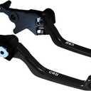 Motorcycle Billet Foldable Brake Clutch Lever Handle CNC Aluminum Pivot for TRX400EX TRX 400 EX 1999-2008 Dirt Pit Bike (Black)