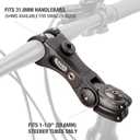 CXWXC Suspension Bike Stem - 100/135mm Bike Stem Riser for Handlebar - ShockStop Bike Handlebar Riser Extender for Mountain Gravel Road City Bicycle (31.8 x 135mm)