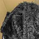 Uttermara Shaggy Faux Fur Weighted Blanket Queen Size, 15 lbs Long Fur Sherpa Soft Fluffy Bed Blanket for Adults, Ultra Cozy Warm Sherpa Throw Full/Queen Size Sofa Bed Blanket, 60 x 80 inches, Black