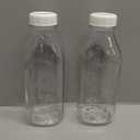 32 oz Reusable Glass Milk Bottles with Silicone Dispenser Cap, 2 Pack Glass Jars with Airtight Screw Lid, Leak Proof Juice Bottles with Scale Mark Breastmilk Storage Container for Fridge