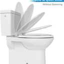 Toilet Seat, Elongated Toilet Seat with Toddler Seat Built in, Potty Training Toilet Seat Elongated Fits Both Adult and Child, with Slow Close and Magnets- Elongated
