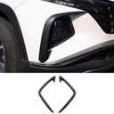 Car Accessories Fit for Hyundai Tucson 2025 2024 2023 2022 Fog Light Trim Cover Front Fog Light Eyebrow Spoiler (Carbon Fiber Style) 2PCS ABS